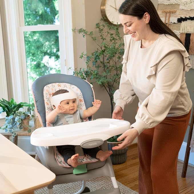 Ingenuity Full Course 6-in-1 High Chair - Baby to 5 Years Old, 6 Convertible Modes, 2 Dishwasher Safe Trays - Milly