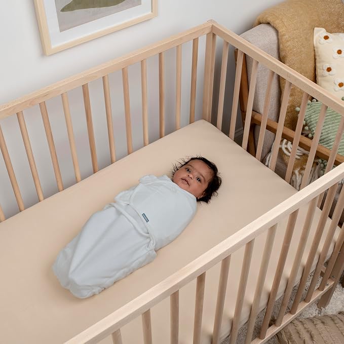 SwaddleMe by Ingenuity All Season Baby Swaddle, 2 Quick Flip Layers to Change from 1.0 to 2.5 TOG, Size 0-3 Months, 7-14 Pounds - Tiny Tiles