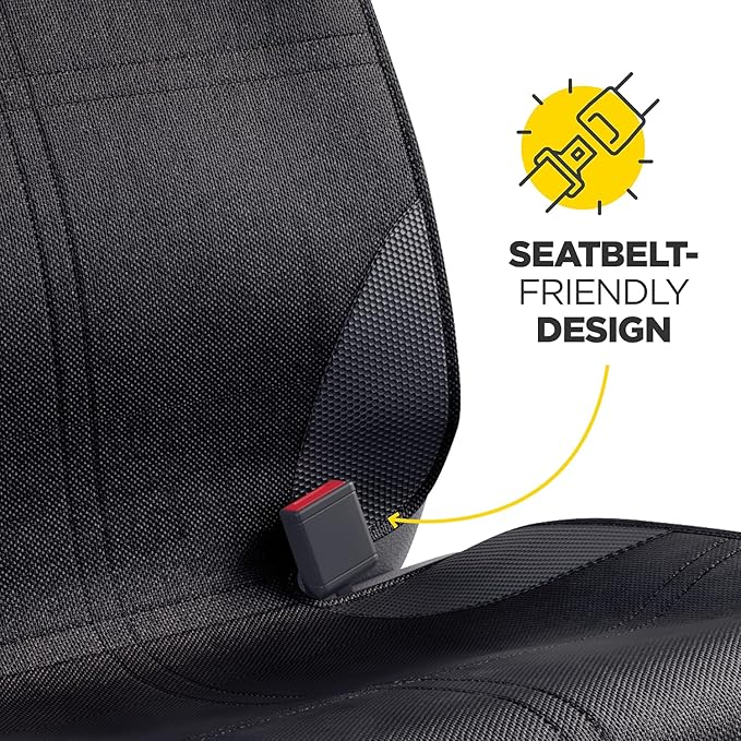 lebogner Car Seat Protector for Baby and Child ??Non-Slip, Thick Padded Cover with 2 Mesh Pockets ??1 Pack