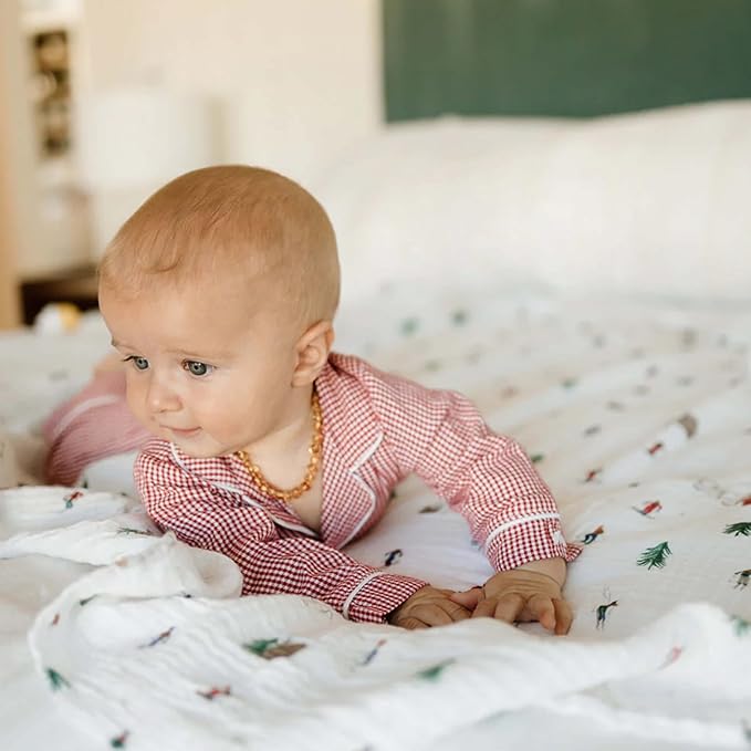 Little Unicorn Powder Party Cotton Muslin Swaddle Blanket | Single | 100% Cotton | Super Soft | Newborns and Infants | Large 47" x 47" | Machine Washable