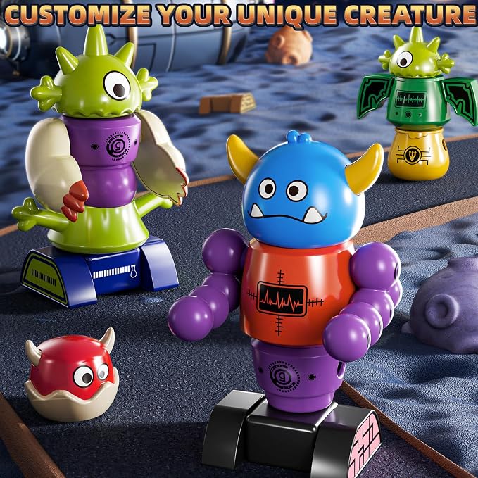 Magnets Robot Building Toys for Kids Ages 3-5 4-8, 36 PCS Monsters Robot Building Blocks Set with Storage Box, Creative Learning Christmas Birthday Gifts Toys for Boys Girls Ages 2-12