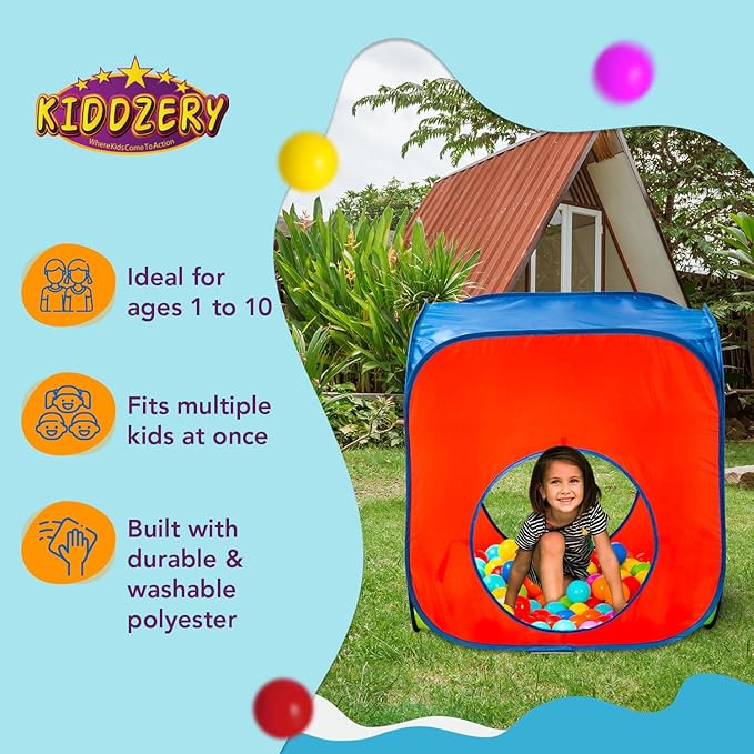 Kids Play Tent with 50 Balls ??3-Piece Tunnel & Ball Pit Combo ??Indoor/Outdoor Pop-Up Set with Mesh Panels & Carry Bag