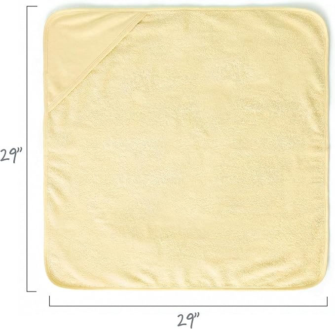 Butterblu Harper - 100% Organic Cotton Hooded Towels in Soft and Absorbent Baby Terry, 3-Pack, Sunny, One Size