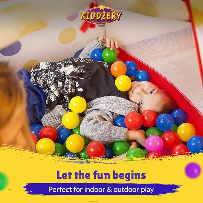 Kids Ball Pit Pop up Play Tent, Playhouse Tent for Boys Girls Babies and Toddlers, Indoor Outdoor Toy Perfect Kid?™s Gifts, 50 Ball Pit Balls Included