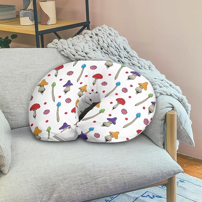 Mushroom Red Dots Nursing Pillow Cover for Breastfeeding Pillow, Ultra Soft and Cozy Nursing Pillow Slipcovers Good Choice for Mom or Baby