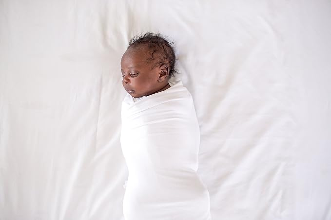 Copper Pearl Swaddle Blankets for Newborns | Soft Stretchy Receiving Blankets for Boys and Girls | Large 46 x 46 Inch Baby Blankets | Lightweight and Breathable Swaddles | Dove