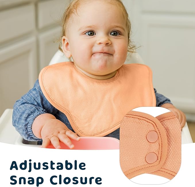 Tiny Twinkle Roundabout Drool Bibs 3 Pack - 360 Rotating Water Resistant and Absorbent Teething Baby Bibs