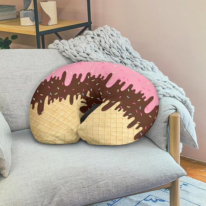 Ice Cream Breast Feeding Nursing Pillow Cover with Hidden Zipper, Breastfeeding Nursing Pillow Slipcovers Super Soft for Breastfeeding Moms