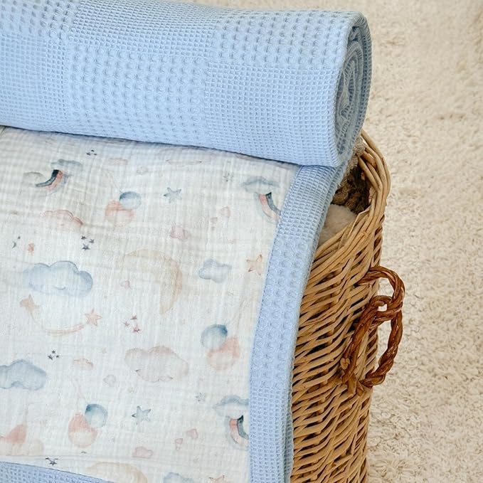 Mouliss Personalized Baby Blanket with Name ??Handmade 100% Organic Cotton Newborn Gift | Custom Knit Blanket for Boys, Girls, Kids & Baby Showers
