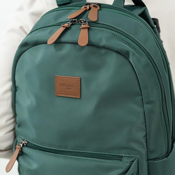 Natemia Diaper Backpack - Water-Resistant Baby Diaper Bag with Pockets, Stroller Straps, and Portable Changing Pad Included