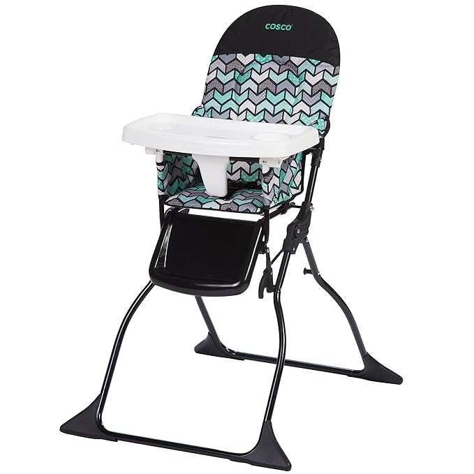 Cosco Kids Highchair for Baby, Simple Foldable High Chair, Convenient, Lightweight, and Compact Design, Spritz