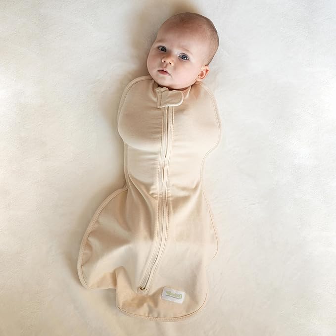 Woombie Original Baby Swaddling Blanket - Soothing, Cotton Baby Swaddle with Zipper - Wearable Newborn Blanket, Boys & Toys, 14-19 lbs