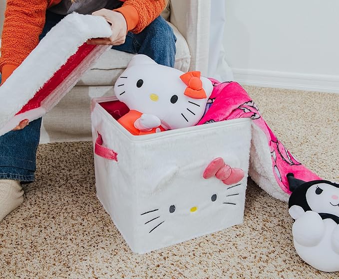 Ukonic Sanrio Hello Kitty 13 x 13 Inch Plush Storage Cube