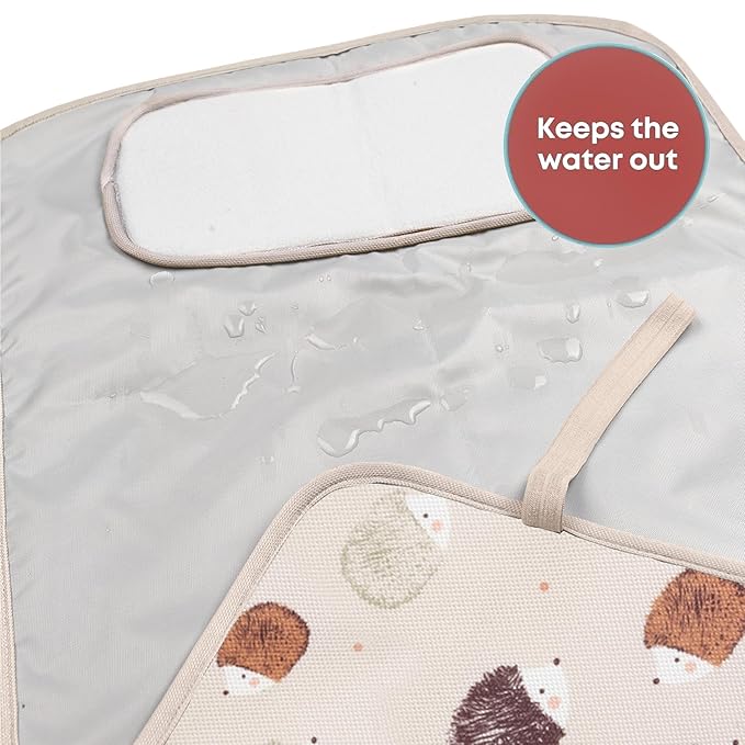 Hamur Home Portable Changing Pad ??Waterproof, Washable & Easy Wipe Clean, Foldable Travel Baby Changing Mat for Diaper Bag, Compact & Lightweight, Must-Have for Newborns (Urchin Pattern)