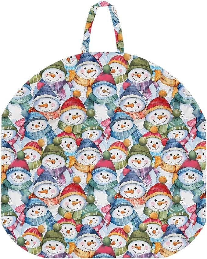 Colorful Snowman Boy Girl Gender Neutral Nursing Pillow Cover Baby Breastfeeding Slipcover Infant Newborn Nursery Bottle Pillowcase Feeding Cushion Cover (Pillow NOT Included)