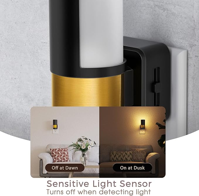 Briignite Night Lights Plug into Wall, 2 Pack Dimmable LED Night Light, Dusk to Dawn Sensor, 360° Rotation, 3000K Soft White 0-100LM Nightlights Plug in for Kids, Bedroom Hallway