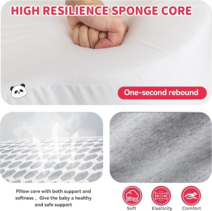 Rootling Baby Feeding Pillow, Anti Overflow Feeding Pillow for Reducing Spit-Up, Safety Nursing Pillow, Baby Lounger Reflux Wedge Breastfeeding, Removable top and Bottom