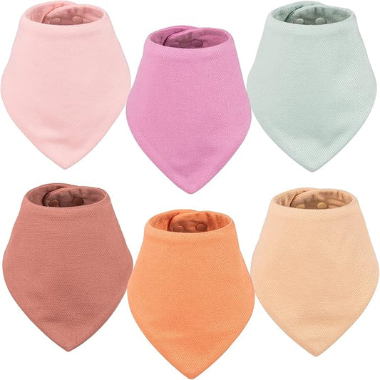 Tiny Twinkle Bandana Scarf Bibs - Water Resistant and Absorbent Drool and Teething Baby Bibs