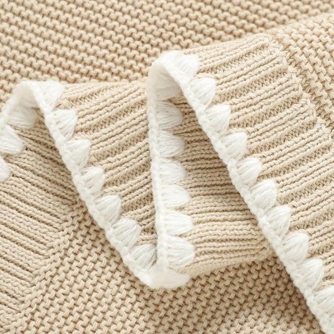 mimixiong Cotton Baby Blanket Gender Neutral Nursery Swaddling Blanket for Shower Gift Registry for Baby Camel 40 x30 Inch