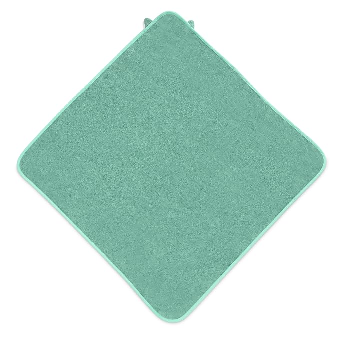 Delta Children Baby/Infant Hooded Bath Towel - Super Soft and Absorbent- Newborn Essential - Ideal Baby Registry/Shower Gift for Boys and Girls, Light Teal Owl