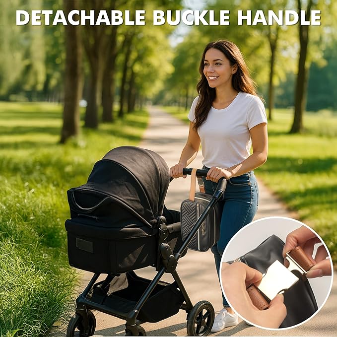 Black Breast Milk Cooler Bag ??Large Capacity, Keeps Milk Cold 8+ Hours, Waterproof Insulated Travel Bag with 3 Ice Packs & Buckle Handle for Nursing Moms, Daycare, Travel
