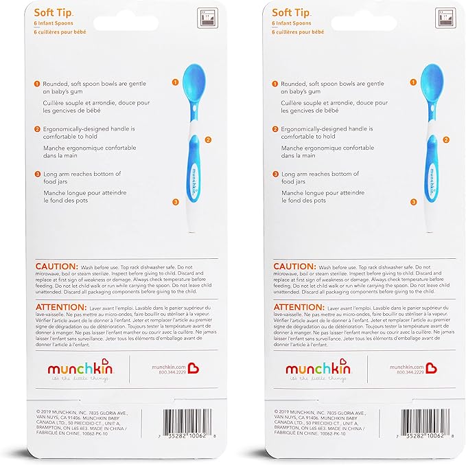Munchkin® Soft Tip™ Baby Spoons, BPA Free, 12 Pack