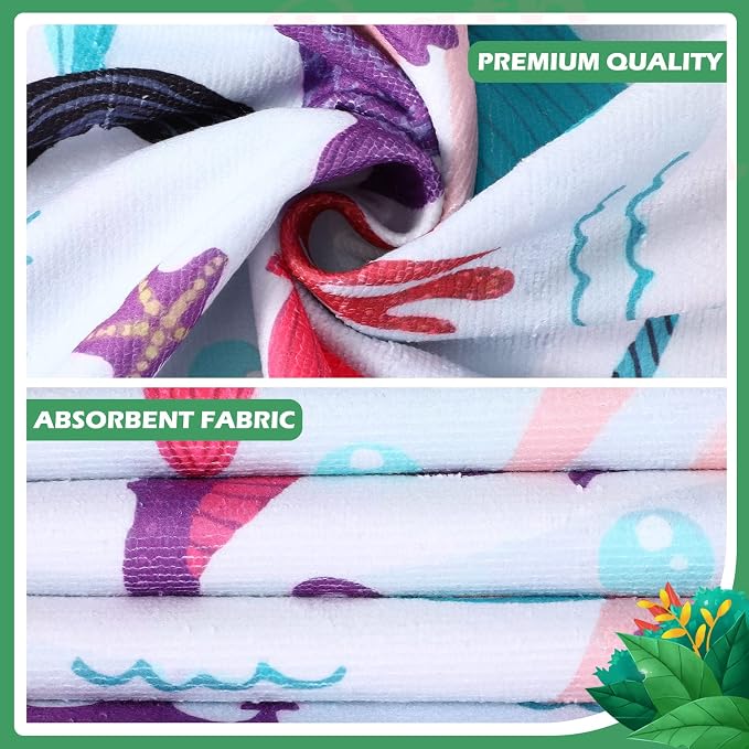 Chumia 3 Pack Kids Hooded Beach Poncho Towels Toddler Swim Pool Bath Towels with Hood Thicker Cotton Absorbent Cover up for Boys Girls Baby(59 x 30 Inch,Shark, Dinosaur)