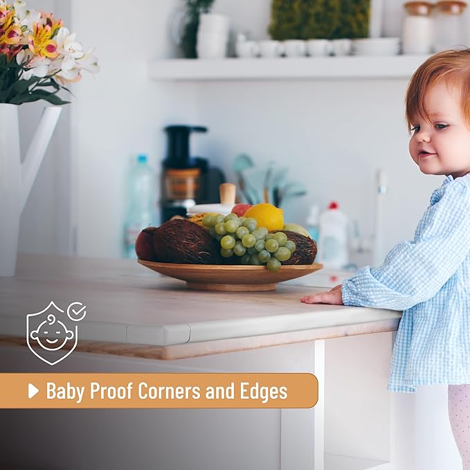 Mr. Pen- Furniture Corner & Edge Safety Bumpers, 18ft Edge & 8 Corners, Baby Proof Corners and Edges, Baby Proofing Corner Guards, Baby Corner Protector Guards, Edge Protector for Baby