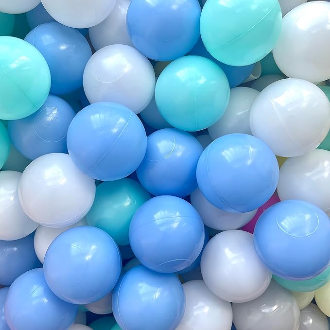 200/500/1000/2000 Count Soft Plastic Ball Pits Balls Colorful Play Pits Balls for Pet Dogs Ball Pits 2.2" Large Phthalate Free Bpa Free Balls for Toddlers 1-3 Baby Kids