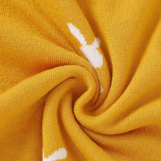 LAWKUL Baby Wrap Blanket Soft 100% Cotton Baby Blanket Knit Crib Receiving Blanket with Bunny Pattern Swaddle Cute Blanket for Babies Boy and Girl in Easter Size 40 * 30 Inches