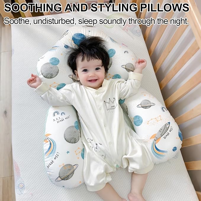 Wеdgе Pillow for Nеwborns,Adjustable 45 Dеgrееs to Provide Front and Rear Support,it Provides a Comfortable Sleeping Experience and is Suitable for Travel Daily use