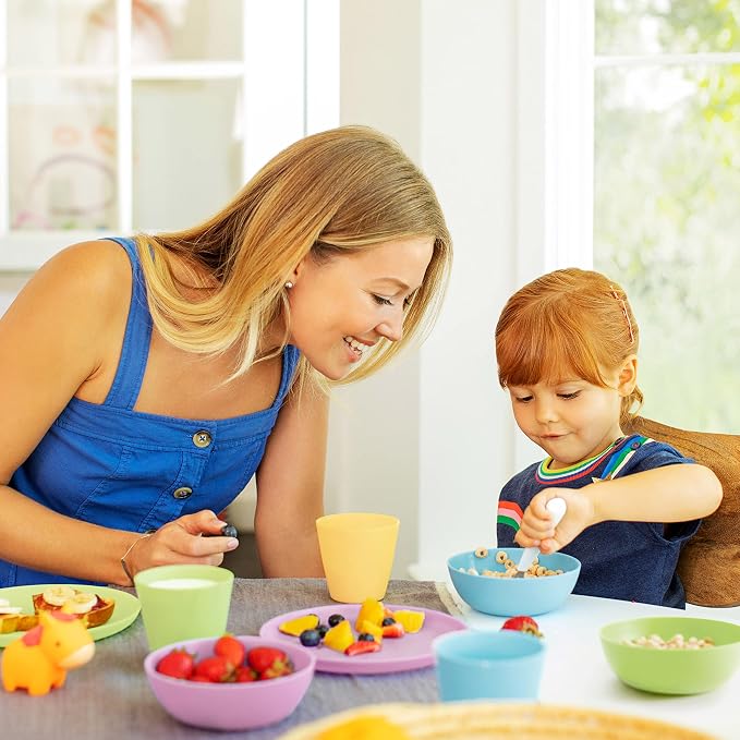 Munchkin® 16pc Baby and Toddler Feeding Supplies Set - Includes Plates, Bowls, Cups and Utensils