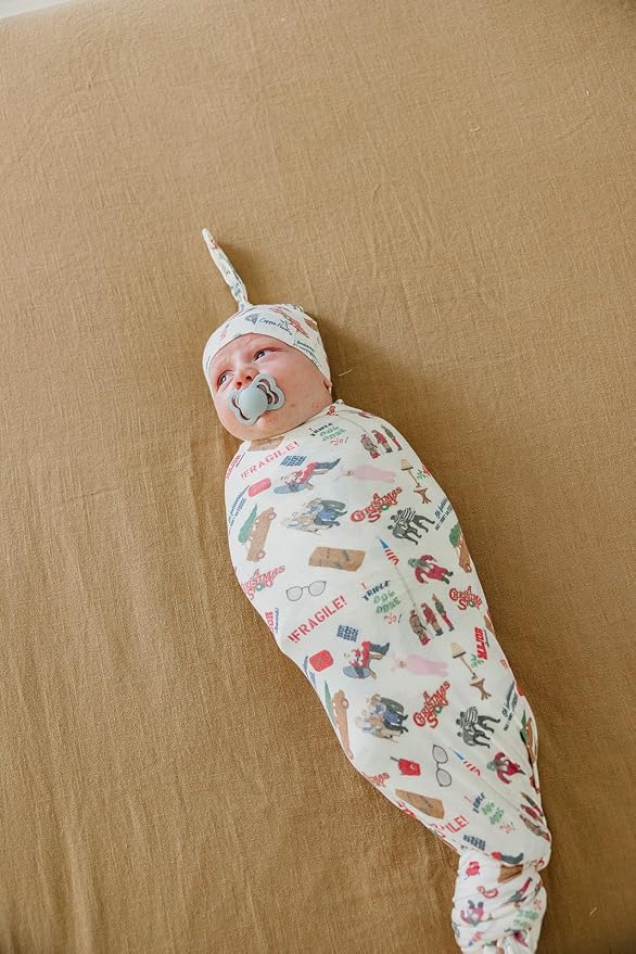 Copper Pearl Swaddle Blankets for Newborns | Soft Stretchy Receiving Blankets for Boys and Girls | Large 46 x 46 Inch Baby Blankets | Lightweight and Breathable Swaddles | A Christmas Story