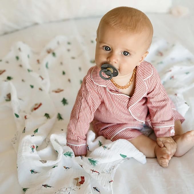 Little Unicorn Powder Party Cotton Muslin Swaddle Blanket | Single | 100% Cotton | Super Soft | Newborns and Infants | Large 47" x 47" | Machine Washable