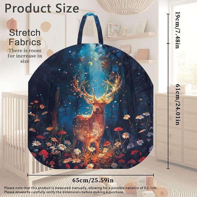 Deer Nursing Pillow Cover Girls Breastfeeding Pillow Cover for Baby, Snug Fits Newborn Nursing Pillow Case Super Soft Breathable Breastfeeding Pillow Slipcover
