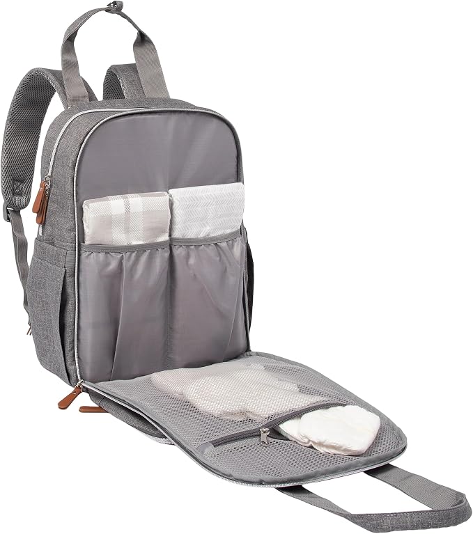 Trend Lab Diaper Bag Backpack Baby Bag Organizer with Removable Changing Station Pad, Includes Zipper Opening for Baby Wipes and Insulated Pockets for Bottles