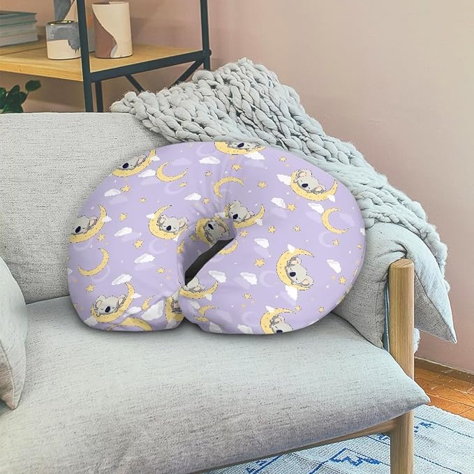 Koala and Moon Nursing Pillow Cover Stretchy Removable Nursing Covers for Breastfeeding Pillows Ultra Soft Newborn Feeding Pillow Cover