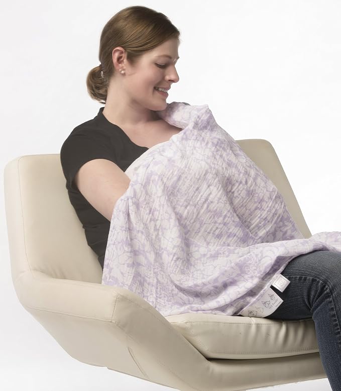 SwaddleDesigns Marquisette Receiving Swaddle Blanket for Baby Boys & Girls, Soft Premium Cotton Muslin, Best Shower Gift, Sterling Lush, Parent Picks Award Winner