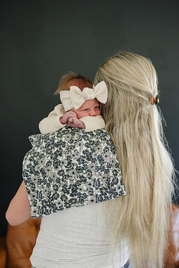 Mebie Baby Burp Cloths, Modern Print 3-Pack, Muslin Burp Cloth Set for Spit Up, Drool, and More, Boho Burp Cloths for Baby Boy and Girl, Baby Must Haves for Registry Lists and Gifts for Newborns