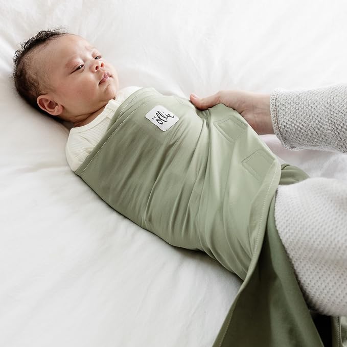 The Ollie Swaddle – Adjustable Baby Swaddle for Newborns | Pediatrician-Approved for Safe Sleep | Easy Closure | Arms-Out | Lightweight, Machine-Washable | Easy Diaper Access