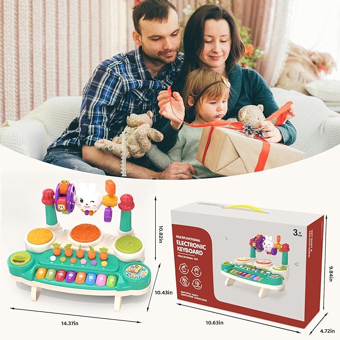 20 in 1 Baby Musical Toys ??Interactive Piano Keyboard Drum Set for 6 9 12 18 Month, Toddlers 1-4, Educational Learning Toys for Boys Girls, First Birthday Gift 1 2 3 4 Year Old, Infant Toys