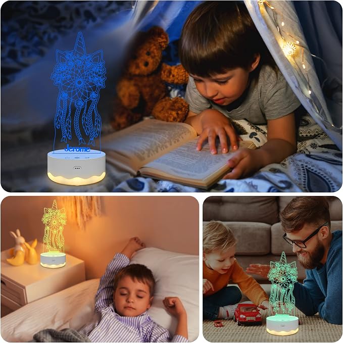 YuanDian Personalized Light up Dream Catcher Kits 3D Illusion LED Night Light with Remote 16 Changing Color Lights for Baby Kids Adults Boys Girls Women Bedroom Decor Gifts