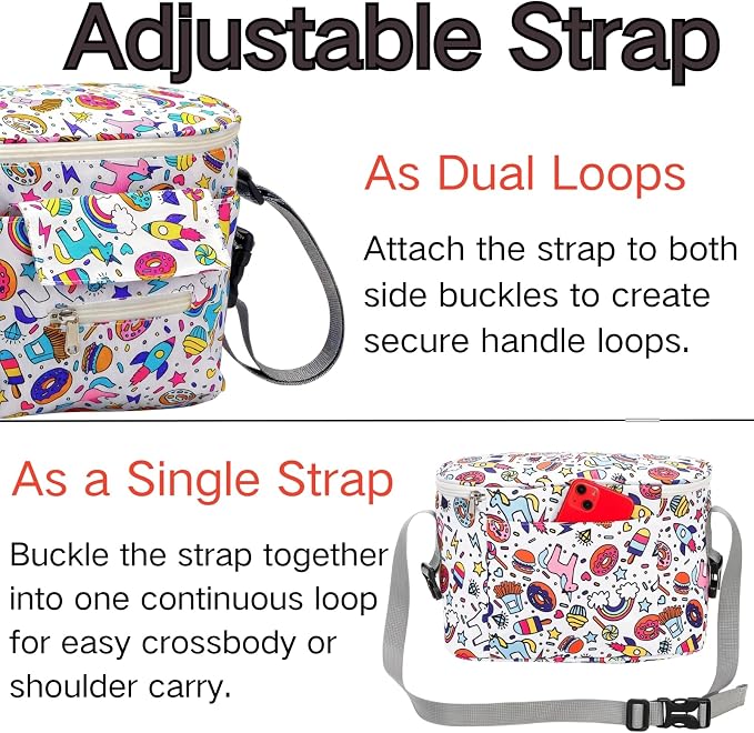 Coloch Universal Stroller Organizer, Large Capacity Multi-purpose Stroller Bag Caddy with Cup Holder Waterproof Stroller Basket for Baby Essentials
