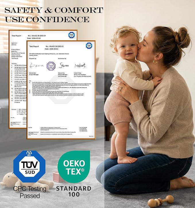 AEOCOO Baby Play Mat for Floor Cushion, 59x71x1.3 Thick Memory Foam Tummy Time Mat, CloudSoft Velvet Non Slip, Toddlers Baby Kids Extra Large Nursery Rug for Crawling, Living Room, Tatami Style, Grey