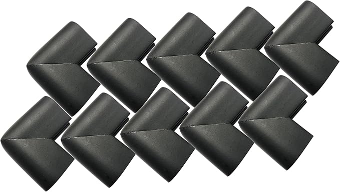 Interbusiness 10pc/Lot Home Furniture U Shape Corner Guard for Baby Child Infant Kids Safety Table Desk Corner Foam Bumps Cushion Protector,Black
