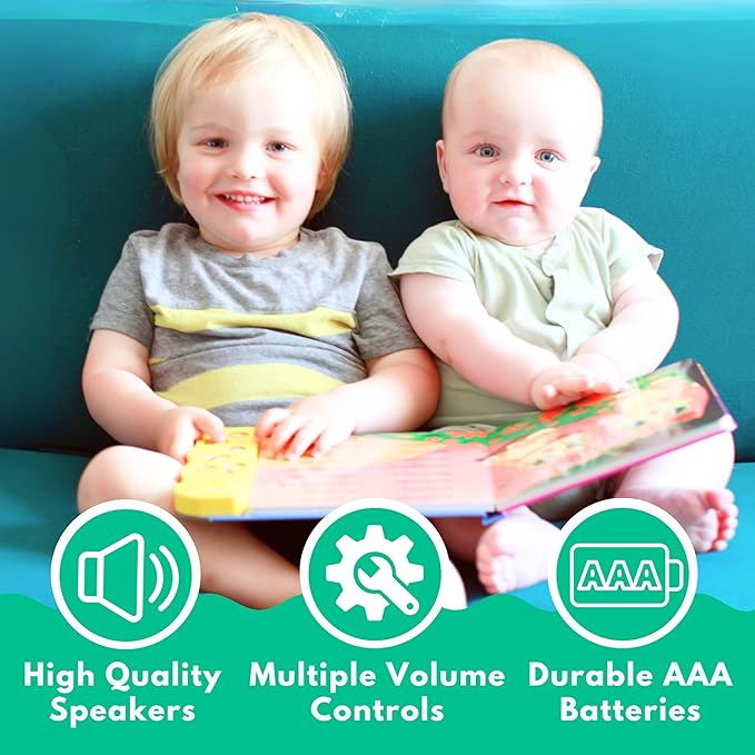 Vol. 1 ??Interactive Sound Board Book for Toddlers 1-3, Bilingual English & French Songs & Music, Talking Musical Learning Toy and Gift for Babies & Kids