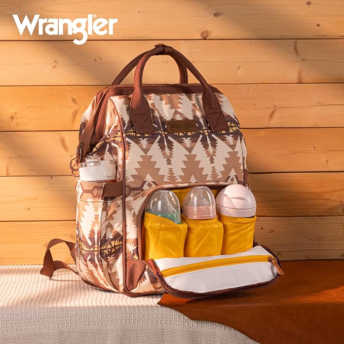 Wrangler Callie Diaper Bag Backpack with Stroller Straps Multifunction Baby Travel Bag WG2210-9110TN