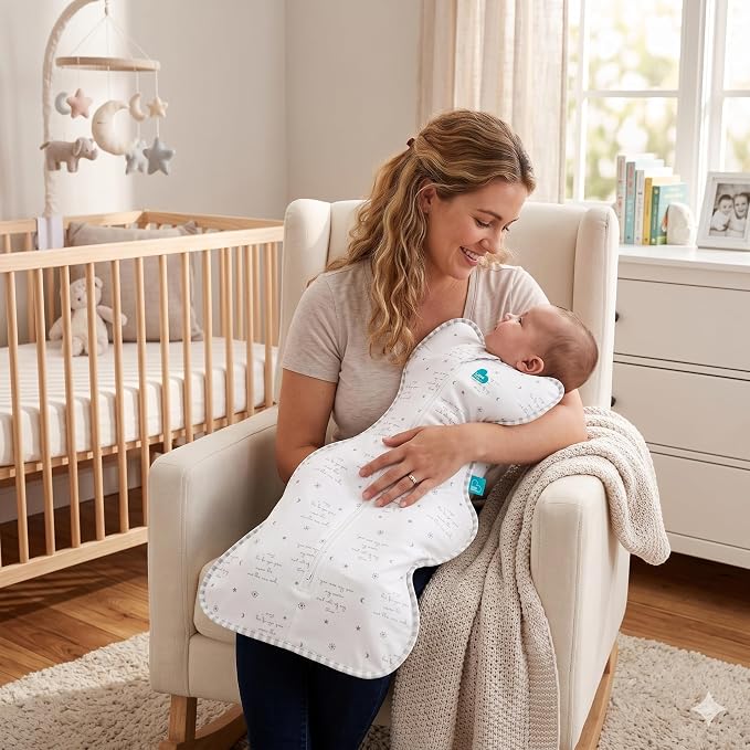 Love to Dream Swaddle, Baby Sleep Sack, Swaddle Up Self-Soothing Swaddles for Newborns, Get Longer Sleeps, Secure Fit Helps Calm Startle Reflex, Lite 0.2 TOG, You are My White, 8-13lbs.