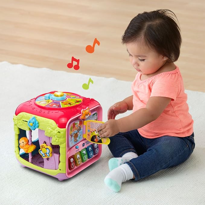 VTech Sort and Discover Activity Cube (Frustration Free Packaging), Pink