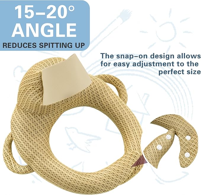 2 Pack Nursing Pillow for Bottle Feeding, Soft and Cozy Support for Mom Feeding Comfort (Beige)